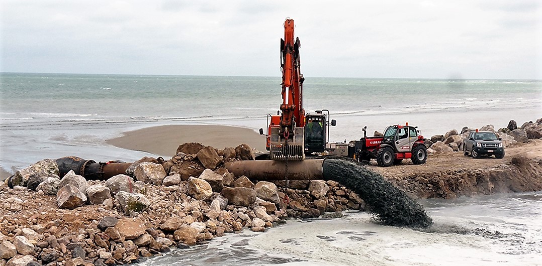 Dredging and backfilling the cavalier