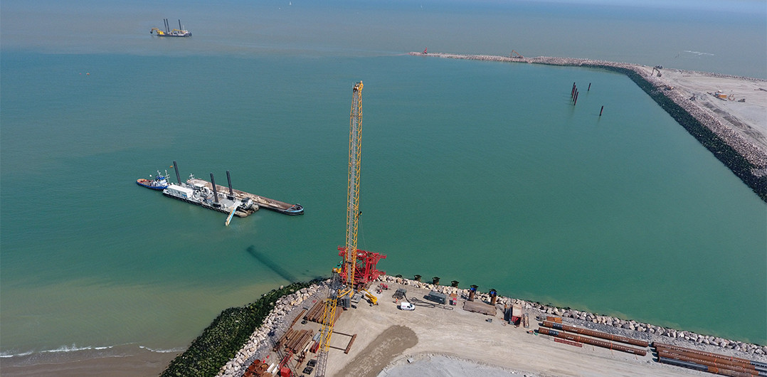 P10 ferry berth works on the Eastern inner embankment